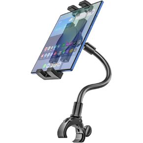 حامل دراجة Gooseneck Spin لـ Z Fold - [صديق للهاتف قابل للطي] حامل جهاز لوحي لركوب الدراجات في الأماكن المغلقة، دراجة ثابتة، بيضاوية، مشبك مقود لـ Samasung Galaxy Fold 7 6 5 4 3 2، علامات التبويب in Kuwait