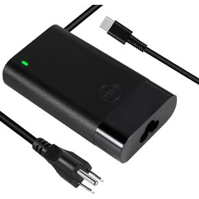 شاحن كمبيوتر محمول USB-C بقدرة 65 وات، محول تيار متردد صغير الحجم وخفيف الوزن مع حماية شحن ذكية، توافق عالمي مع أجهزة MacBook Dell HP Lenovo Asus Acer، جهد عالمي 100-240 فولت in Kuwait