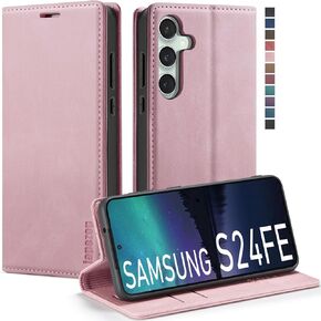 حافظة محفظة Samsung Galaxy S24+ Plus مع [RFID Blocking] حامل بطاقات بمسند مغناطيسي، حافظة جلدية قابلة للطي لهاتف Samsung Galaxy S24+ Plus 6.8 بوصة (أزرق) in Kuwait