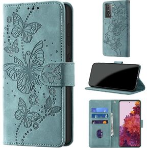 Case Wallet for Samsung Galaxy S21 5G (Non S21+), [RFID Blocking] 3 Card Holder Stand [Shockproof TPU Shell], PU Leather Magnetic Closure Protective Flip Cover 6.2-inch, Purple in Kuwait
