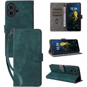for TCL NxtPaper 70 Pro 5G RFID Blocking Leather Wallet Case, PU TPU Hybrid Cover with Card Slots, Magnetic Closure Kickstand, Includes Matching Lanyard (Suede Leather,Black) in Saudi Arabia