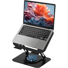 360° Rotatable Adjustable Laptop Stand, Foldable Ergonomic Desktop Holder with Heat Dissipation for Laptop & Tablet in Saudi Arabia