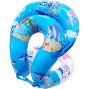 Floaties Swim Vest for Child, Portable Inflatable Pool Floats Swimming Ring with Adjustable Safety Buckle, Safety Swim Arm Bands with Double Surround Air Bag, for Kids 30-90 lbs in Kuwait