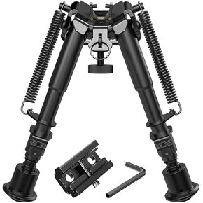 6-9 بوصة قابل للتعديل الربيع عودة بندقية الصيد Bipod مع محول Picatinny (أسود) in Kuwait