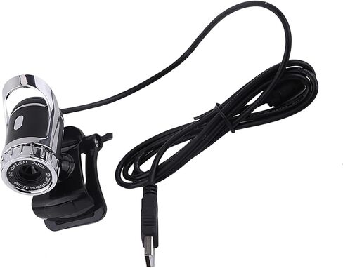 Adjustable Focus USB 2.0 0. Pixels Webcam for PC,Laptop Live Streaming, Builtin Microphone (Silver) in Kuwait