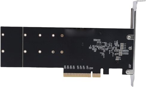 محول NVMe PCIe مزدوج، يدعم 2X M.2 NVMe SSDs مع مجموعة شرائح ASM1812، متوافق مع 2230 2242 2260 2280 22110 SSDs in Kuwait
