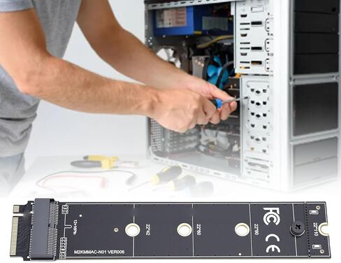 Ciciglow 12+16Pin SSD إلى M.2 Key - M NVME/PCIE x4 بطاقة محول لـ WINs10/11، لنظام Linux، لأجهزة الكمبيوتر المحمول OS X 2013-2017 in Kuwait
