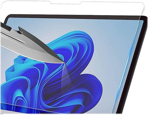 SaharaCase - ZeroDamage HD Ultra Strong + واقي شاشة من الزجاج المقوى لجهاز Microsoft Surface Pro 8 وPro X 2021 - مضاد للخدش/بصمات الأصابع، تغطية كاملة خالية من الفقاعات وصلابة 9H - شفاف in Kuwait
