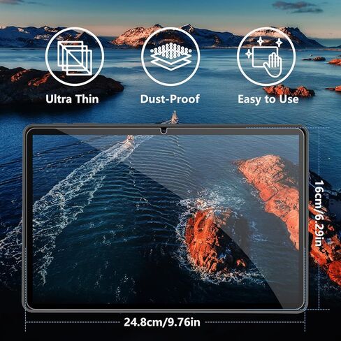 واقي شاشة متوافق مع TUOHAITIME C5/K10 Android 14 Tablet 11"، قطعتان بديلتان من طبقة الزجاج المقسى صلابة 9H، أفلام مضادة لبصمات الأصابع ومضادة للوهج in Kuwait