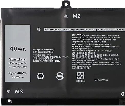 Hubei JK6Y6 C5KG6 CF5RH H5CKD استبدال بطارية الكمبيوتر المحمول لـ Dell Latitude 3410 3510 Vostro 5300 5401 5501 Inspiron 5300 5401 5408 5501 5508 5400 7405 7300 7500 2 في 1 فضي السلسلة (11.25 فولت 40 وات في الساعة) in Kuwait
