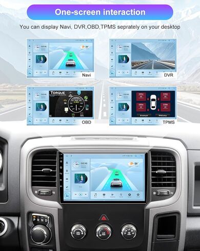 Android 13 [4GB+32GB] Car Radio for for Dodge RAM 1500 2500 3500 2013 2014 2015 2016 2017 2018 with Wireless CarPlay Andriod Auto 9 Inch HD Touchscreen Head Unit 5GWIFI FM RDS in Kuwait