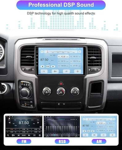 Android 13 [4GB+32GB] Car Radio for for Dodge RAM 1500 2500 3500 2013 2014 2015 2016 2017 2018 with Wireless CarPlay Andriod Auto 9 Inch HD Touchscreen Head Unit 5GWIFI FM RDS in Kuwait