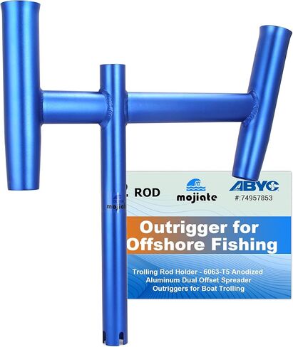 Trolling Rod Holder - Anodized Aluminum Dual Offset Fishing Rod Spreader, Marine-Grade Fishing Rod Spreader for Offshore Boats, Outriggers in Kuwait
