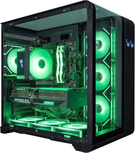 كمبيوتر سطح المكتب Phantom Gaming PC، Intel Core Ultra 7 265K، GeForce RTX 5050، 32GB DDR5، 4TB SSD، Tower Fan Black، Windows 11 Home، إضاءة RGB، WiFi، جاهز للاستخدام in Kuwait