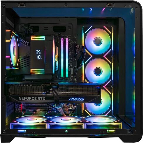 كمبيوتر سطح المكتب Phantom Gaming PC، Intel Core Ultra 7 265K، GeForce RTX 5050، 32GB DDR5، 4TB SSD، Tower Fan Black، Windows 11 Home، إضاءة RGB، WiFi، جاهز للاستخدام in Kuwait