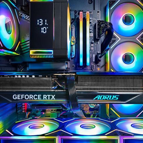 كمبيوتر سطح المكتب Phantom Gaming PC، Intel Core Ultra 7 265K، GeForce RTX 5050، 32GB DDR5، 4TB SSD، Tower Fan Black، Windows 11 Home، إضاءة RGB، WiFi، جاهز للاستخدام in Kuwait