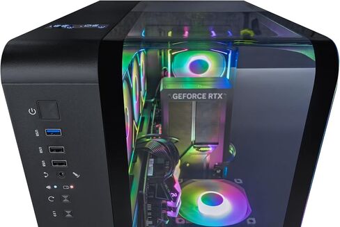 كمبيوتر سطح المكتب Phantom Gaming PC، Intel Core Ultra 7 265K، GeForce RTX 5050، 32GB DDR5، 4TB SSD، Tower Fan Black، Windows 11 Home، إضاءة RGB، WiFi، جاهز للاستخدام in Kuwait