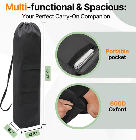 Slendor Folding Camping Chair Storage Bag, 43 x 9 x 9 Inch Folding Chair Cover for Yoga Mat, Hammock, Beach Chair, Umbrella, Tent w/Side Pockets, Large Size, 600D Oxford Polyester Fabric in Kuwait