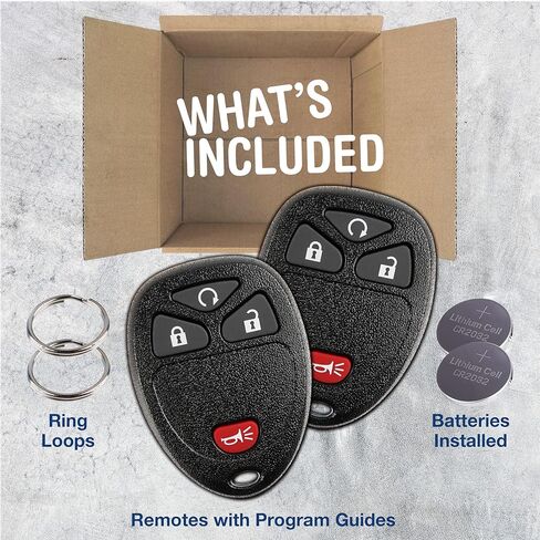 KeylessOption Keyless Entry Remote Control Car Key Fob Replacement for 15913421 with Key (Pack of 2) in Saudi Arabia