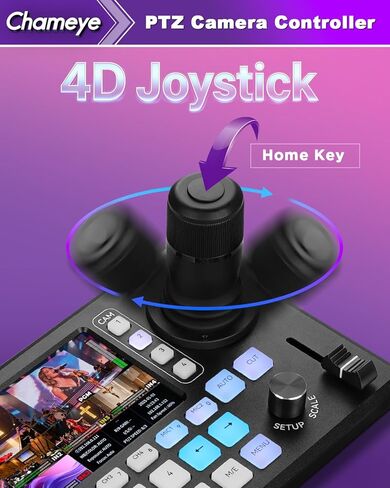 كاميرا Chameeye CH420 PTZ تكبير بصري 4K 20X، تتبع تلقائي بالذكاء الاصطناعي، مفتاح فيديو M500 HDMI مع وحدة تحكم PTZ مدمجة للتدريب عبر الإنترنت، البث المباشر للجامعة، CH420X2+M500 in Kuwait