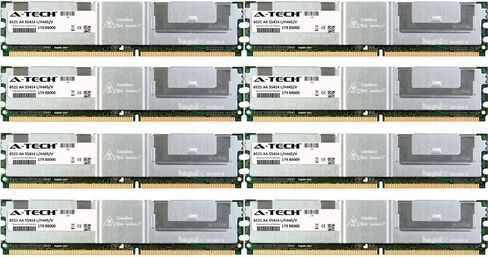 مجموعة A-Tech سعة 32 جيجابايت (8 × 4 جيجابايت) لسلسلة محطات العمل Dell Precision 490 690 (1KW) 690 (750W) 690n (750W) T5400 T7400. ذاكرة الوصول العشوائي للخادم DIMM DDR2 ECC مخزنة بالكامل PC2-5300F بسرعة 667 ميجا هرتز. in Kuwait