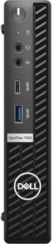 سطح المكتب طراز Optiplex 7080 Micro Tower من Dell | كور i5-10500T - محرك الأقراص الصلبة SSD سعة 256 جيجابايت - ذاكرة الوصول العشوائي 8 جيجابايت | 6 نوى بسرعة 3.8 جيجا هرتز، ويندوز 10 برو أسود in Kuwait