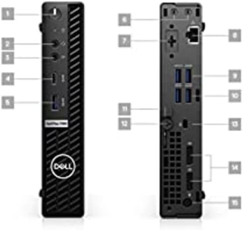 سطح المكتب طراز Optiplex 7080 Micro Tower من Dell | كور i5-10500T - محرك الأقراص الصلبة SSD سعة 256 جيجابايت - ذاكرة الوصول العشوائي 8 جيجابايت | 6 نوى بسرعة 3.8 جيجا هرتز، ويندوز 10 برو أسود in Kuwait