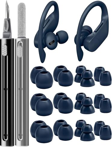 15 Pairs Ear Tips for Powerbeats Pro 2, Replacement EarTips Accessories for Beats Pro 2 Earbuds, 5 Sizes (XS/S/M/L/XL), Fit Charging Case, Black in Saudi Arabia