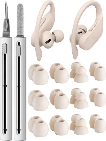 15 Pairs Ear Tips for Powerbeats Pro 2, Replacement EarTips Accessories for Beats Pro 2 Earbuds, 5 Sizes (XS/S/M/L/XL), Fit Charging Case, Black in Saudi Arabia