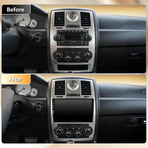 راديو سيارة 5G WiFi(6) لسيارة Chrysler 300C 2004-2011، Android13/Wireless CarPlay/Android Auto/شاشة تعمل باللمس/ملاحة GPS/بلوتوث/FM/كاميرا احتياطية عالية الدقة in Kuwait