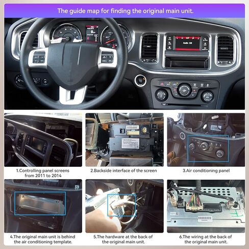 [4+64G]Android 15 Car Stereo for Dodge Charger 2011 2012 2013 2014, Hikity 9'' In-Cell Touchscreen Charger Radio Wireless Carplay Android Auto 5G WiFi/Bluetooth/Mirror Link GPS SWC FM/RDS/EQ BackupCam in Kuwait