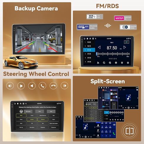 [4+64G]Android 15 Car Stereo for Dodge Charger 2011 2012 2013 2014, Hikity 9'' In-Cell Touchscreen Charger Radio Wireless Carplay Android Auto 5G WiFi/Bluetooth/Mirror Link GPS SWC FM/RDS/EQ BackupCam in Kuwait
