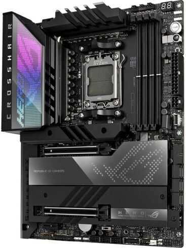 اللوحة الأم ASUS ROG Crosshair X670E Hero (WiFi 6E) مقبس AM5 (LGA 1718) Ryzen 7000 للألعاب (18+2 مرحلة طاقة، PCIe® 5.0، فتحات DDR5،5xM.2، اللوحة الأمامية USB 3.2 Gen 2x2، USB4®، Wi-Fi 6E) (متجدد) in Kuwait