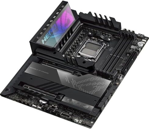 اللوحة الأم ASUS ROG Crosshair X670E Hero (WiFi 6E) مقبس AM5 (LGA 1718) Ryzen 7000 للألعاب (18+2 مرحلة طاقة، PCIe® 5.0، فتحات DDR5،5xM.2، اللوحة الأمامية USB 3.2 Gen 2x2، USB4®، Wi-Fi 6E) (متجدد) in Kuwait