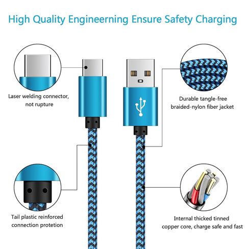 لفون 17e 17 الهواء، سلك الشحن 6FT كابل سريع شاحن الهاتف USB A إلى نوع C سلك الطاقة آيفون 17، 17 برو ماكس، 17 برو، 16e، 16، 16 برو ماكس، 16 برو، 16 بلس، 15، 15 برو ماكس، سامسونج S25 in Kuwait