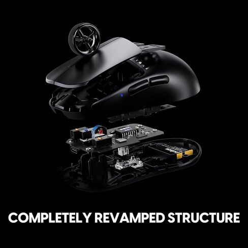 Pulsar Gaming Gears X2H v3 Wireless Gaming Mouse, Ultra Lightweight 1.87 oz (53g), Symmetrical, Optical Switch, 32000 DPI, 750 IPS, XS-1 Sensor, 8k Compatible (Mini, Black) (Renewed) in Kuwait