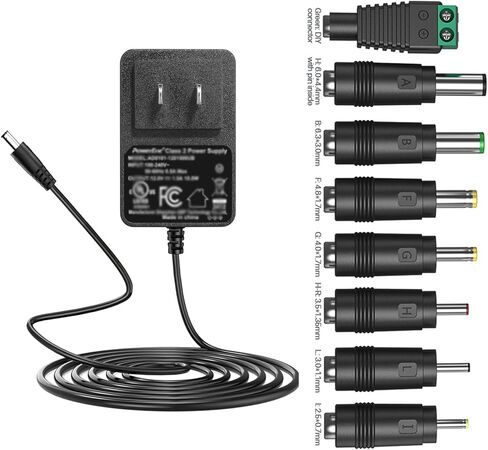 18V Power Supply 18Volt Power Adapter for 100mA 200mA 300mA 400mA 500mA 600mA 800mA 900mA 1000mA -2000mA Electronics with 8 Interchangeable Jacks Compatible with Altec Lansing IMW999, IMW889 Speakers in Kuwait