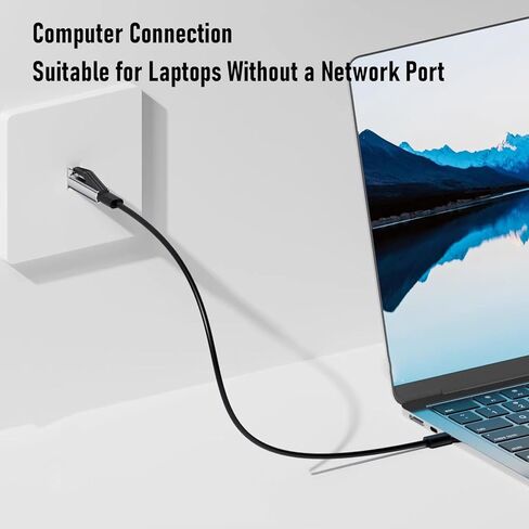 XUMIUZIY USB C to Ethernet Adapter, RJ45 Male to USB C Female Converter (Thunderbolt 5/4/3 Compatible), 1000Mbps Gigabit Ethernet LAN Network Adapter for Laptop, Tablet, Phone in Kuwait