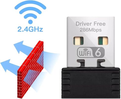 محول واي فاي USB للكمبيوتر المكتبي والكمبيوتر المحمول، محول شبكة لاسلكية بنطاق 286.8 ميجا بت في الثانية 2.4 جيجا هرتز ومحول واي فاي in Kuwait