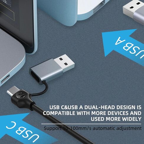 Fabater USB C USB A Ethernet Adapter, 3.0 to RJ45 Network Converter 100Mbps with LED Indicator and Aluminum Shell, for Laptop Phone Tablet OS iOS in Kuwait