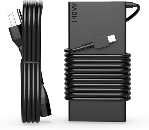 شاحن نحيف 140 واط/180 واط USB-C GaN متوافق مع Lenovo ThinkPad P16 G3 21RQ 21RR T16g 21V5 21V6 P1 G8 21Q8 21Q9 ThinkPad P16v 21RS 21RT T1g G8 21TD 21TE in Kuwait