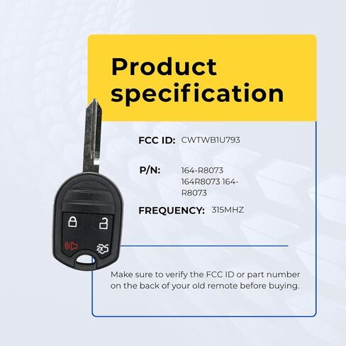 Replacement Keyless Remote Head Key Fob for Lincoln Navigator 2011-2015 FCC CWTWB1U793 Part Number 164-R8073 164R8073 164-R8073 164R8073 Pack of 2 in Kuwait