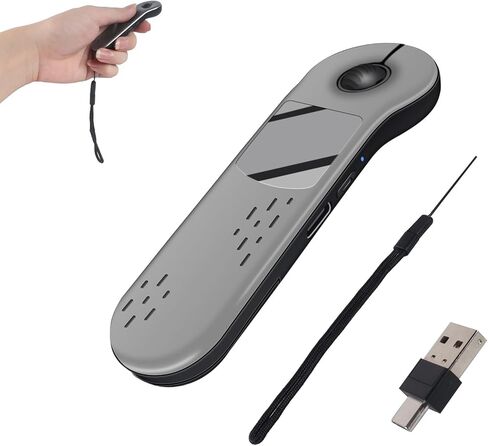 elec Space Dual Mode Mini Bluetooth Wireless Mouse - USB-C Receiver, 2.4G Wireless & Bluetooth, Rechargeable Touchpad Mouse with Anti-Lost Lanyard for PC, Laptops, Tablets & Smartphones (Gray) in Kuwait