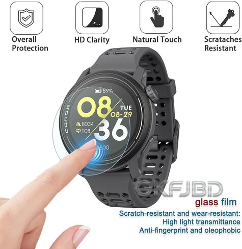 Compatible for Coros Pace 3 Screen Protector & Case，HD Tempered Glass Protective Film and Silicone Soft Cases Anti-Scratch, Ultra-Thin(Pack of 3+2) in Kuwait
