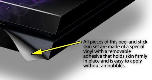 Flaming Fire Skull Purple - Decal Style Skin fits original PS4 Gaming Console in Kuwait