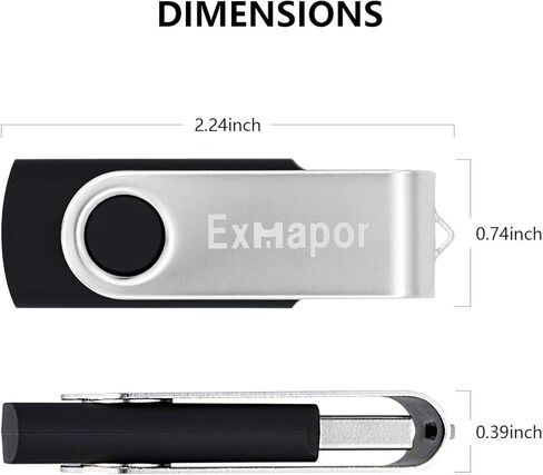 USB Flash Drive 16GB Folding Thumb Drives USB 2.0 Stick 2PCS in Kuwait