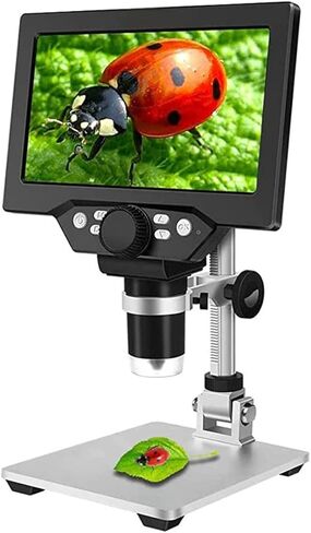 عدة مجهر 7 بوصة LCD USB مجهر 12MP 1-1200X التكبير كاميرا محمولة مسجل فيديو شرائح المجهر البصري in Kuwait