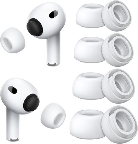 استبدال أطراف الأذن المملوءة بالرغوة المتوافقة مع AirPods Pro 3 (2025)، راحة فائقة، إلغاء الضوضاء المعزز، ملاءمة آمنة، جودة صوت ممتازة (XS/S/M/L، 4 أزواج) in Kuwait