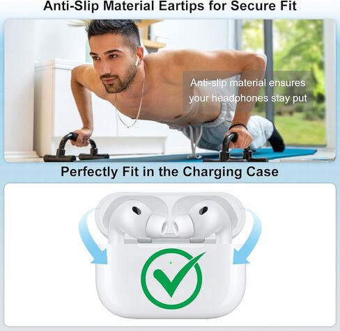 استبدال أطراف الأذن المملوءة بالرغوة المتوافقة مع AirPods Pro 3 (2025)، راحة فائقة، إلغاء الضوضاء المعزز، ملاءمة آمنة، جودة صوت ممتازة (XS/S/M/L، 4 أزواج) in Kuwait