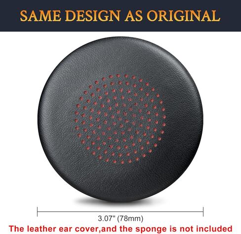 SOULWIT Replacement Earpads for LEVN LE-HS013 Superior/LE-HS016 V3/LE-HS016 Superior/CT002 Superior Headphones, Ear Pads Cushions with Softer Protein Leather, High-Density Foam - Black in Kuwait